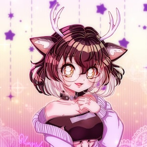 Commissies voor animestijlen uit de jaren 90 | Aangepaste anime-kunst | Retro anime-stijl |  Twitch-pictogram |  Handgetekend digitaal kunstwerk | Vtuber Art