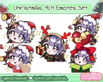 Christmas YCH Animated Emotes: Custom Twitch/Discord Streaming Alerts (Digital .GIF)
