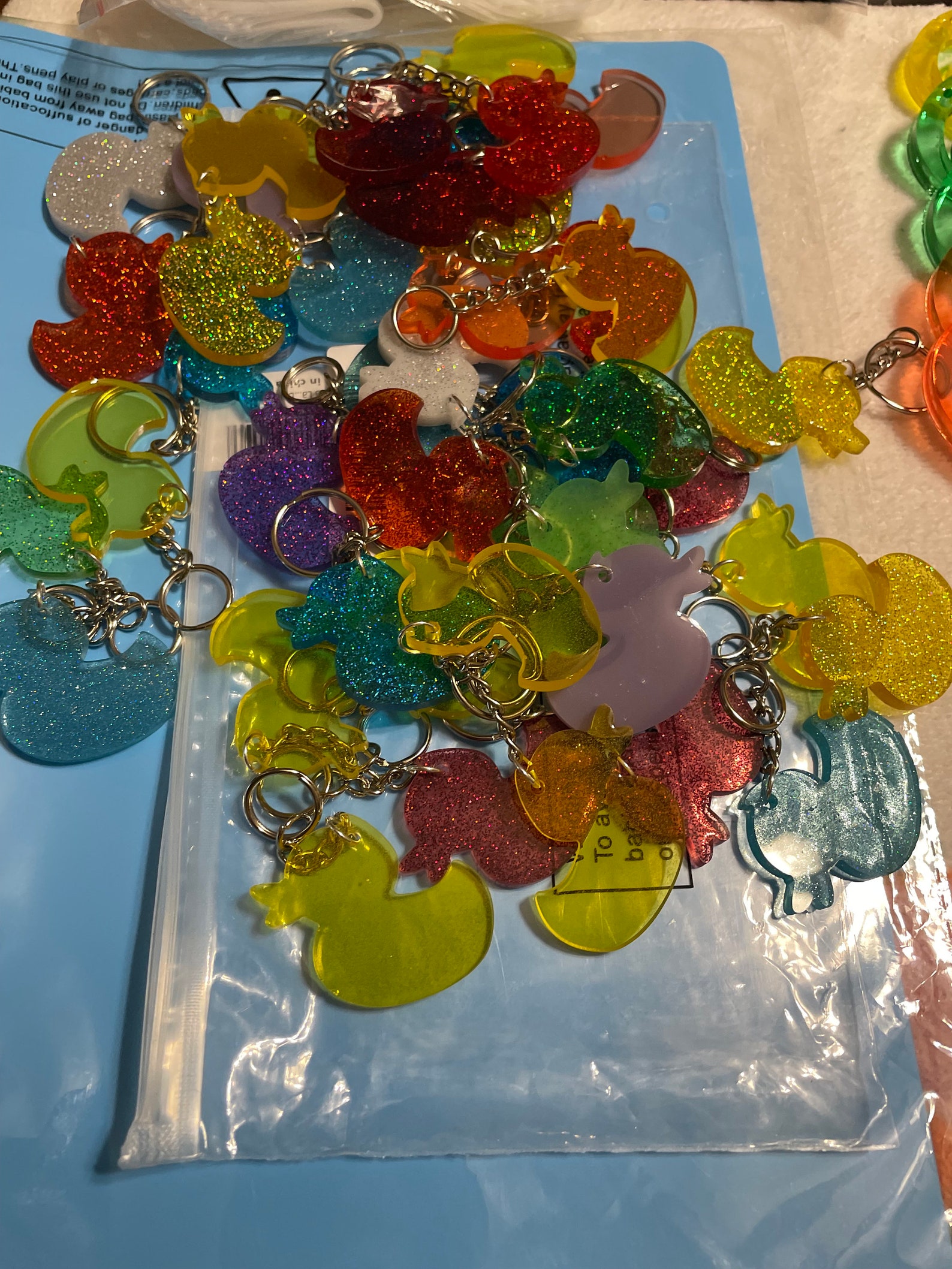 Cruising Ducks, DOZEN Random Color, Cruising Ducks Keychains, Resin Ducks, Resin Keychain, Resin