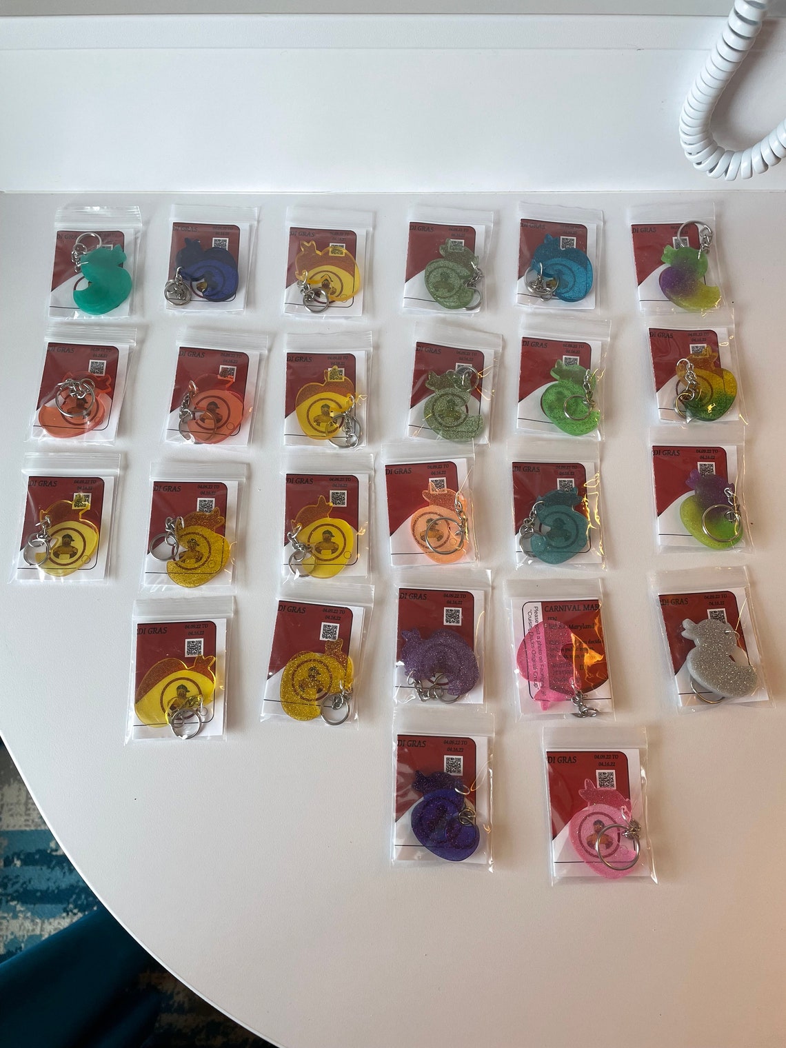 Cruising Ducks, DOZEN Random Color, Cruising Ducks Keychains, Resin Ducks, Resin Keychain, Resin