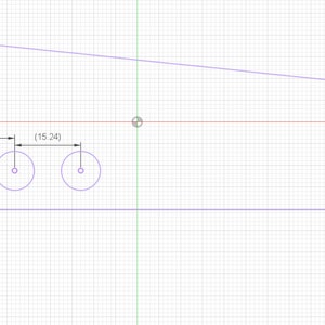 Op de afbeelding: Technische tekening van een geometrische vorm met afmetingen en hoeken. Het ontwerp omvat cirkels, lijnen en hoekmetingen in graden. De afmetingen zijn in millimeters.