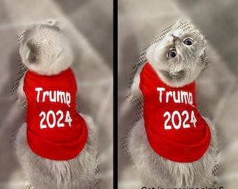 Trump 2024 Red Animal Shirt For Small Cats/Dogs / Cat and Dog Clothes