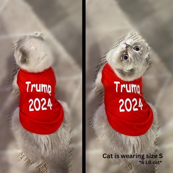 Trump 2024 Red Animal Shirt For Small Cats/Dogs / Cat and Dog Clothes