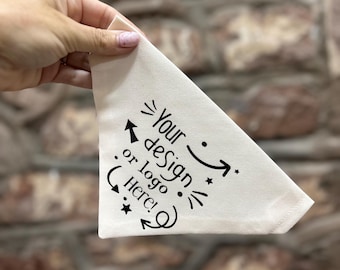 Custom Design / business logo / promotional / celebration personalised pet bandana