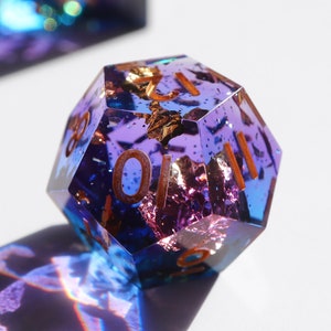 Zauberer Aszendent - Galaxiewürfel, Magiewürfel, handgemachtes Würfelset für DnD, D&D, Dungeons and Dragons, Rollenspielwürfel