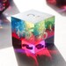 Prismatic Soul - rainbow holographic handmade resin sharp edge dnd dice set for DnD, D&D, Dungeons and Dragons, RPG dice, holo dice 