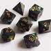 Fey Illuminations - hand-painted, handmade resin sharp edge dice set for DnD, D&D, Dungeons and Dragons, RPG dice 