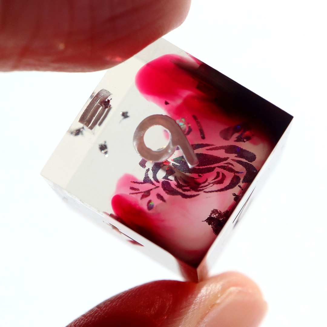 Bloody Secret Smoke Dice, Handmade Resin Sharp Edge Dice Set for Dnd, D