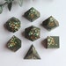 Wallflower - hand-painted, handmade resin sharp edge dice set for DnD, D&D, Dungeons and Dragons, RPG dice 