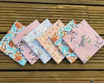 Napkin lined in children's pattern fabric