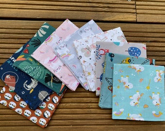 Napkin lined in children's pattern fabric