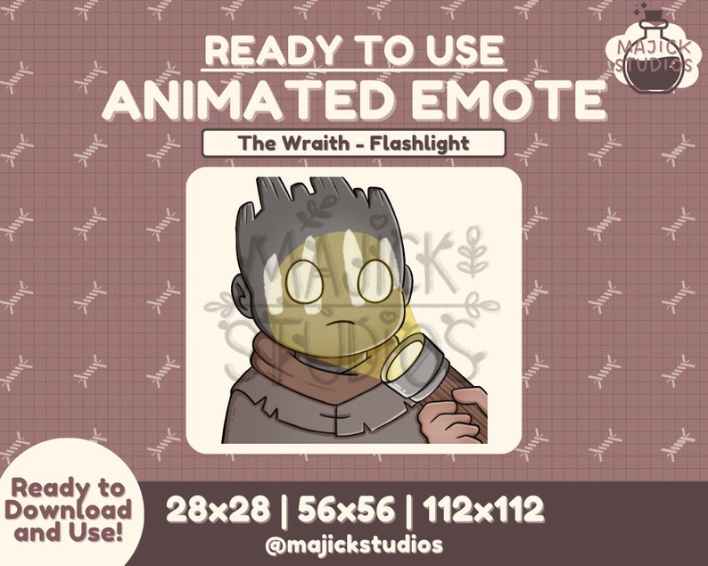 Wraith Text Animated Wraith DBD Emotes | Flashlight - Etsy