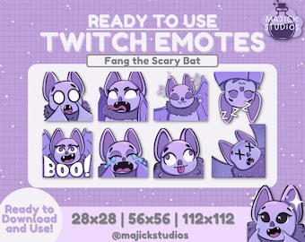 Cute Bat Emotes | Twitch Emotes