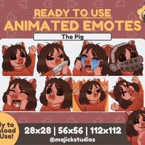 Custom Animated Emote Commission (6x Emote Pack)