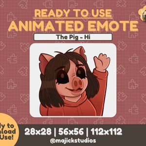 Animated Pig Emotes | Hi
