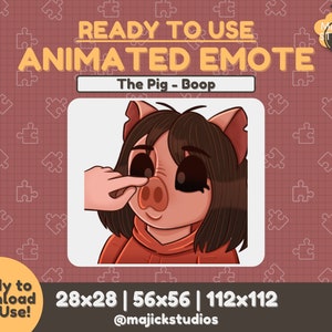 Animated Pig Emotes | Boop