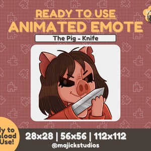Animated Pig Emotes | Knife