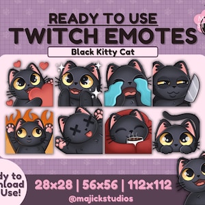 Cute Cat Emotes | Twitch Emotes