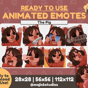 Animated Pig Emotes | Twitch Emotes