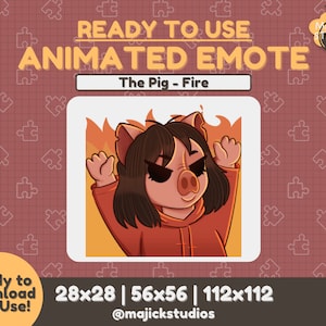 Animated Pig Emotes | Fire