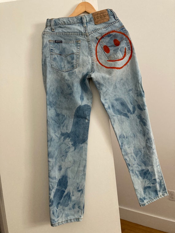 VINTAGE 80S90S JEANS 80s 90s Vintage Bleached Smiley Butt | Etsy Australia