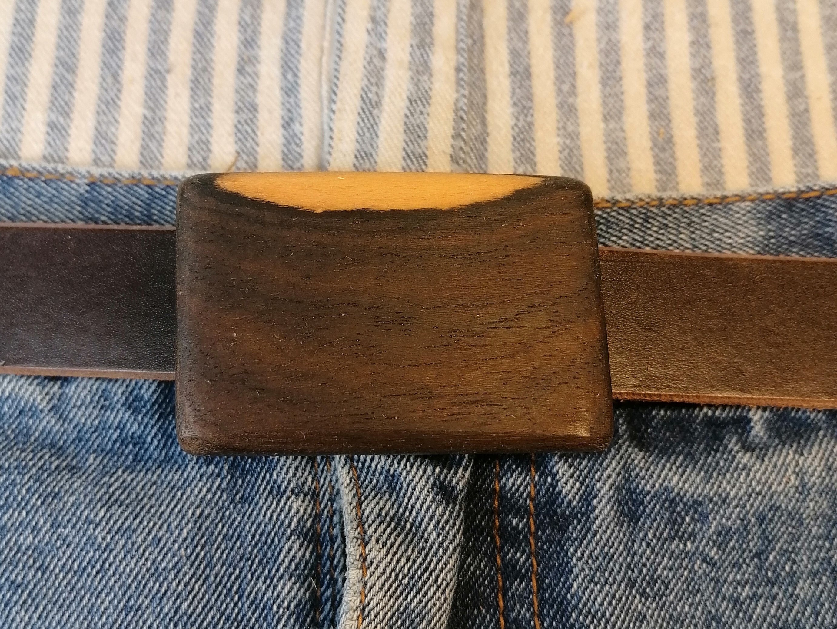 wooden belt buckle