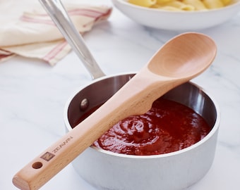 Handmade Beechwood Cooking Spoon & Spatula Set – Curved Design