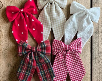 Noeud en tissu, accessoire cheveux fait à la main