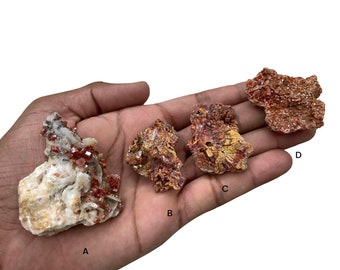 Cristal de vanadinite naturel Druzy Stone brute