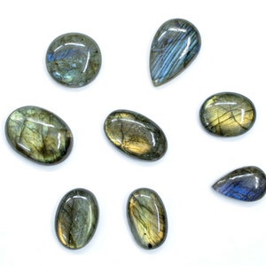 Labradorite Cabochon Free Size Oval Natural Gemstone Labradorite Crystal