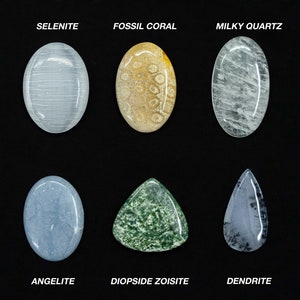 Natural Diopside Zoisite Milky Quartz Angelite Dendrite Selenite Fossil Coral