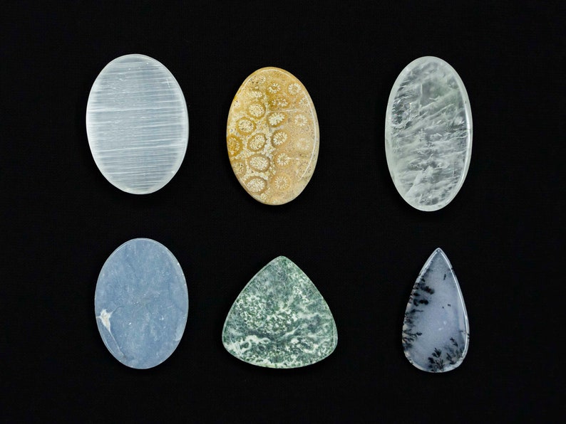 Natural Diopside Zoisite Milky Quartz Angelite Dendrite Selenite Fossil Coral