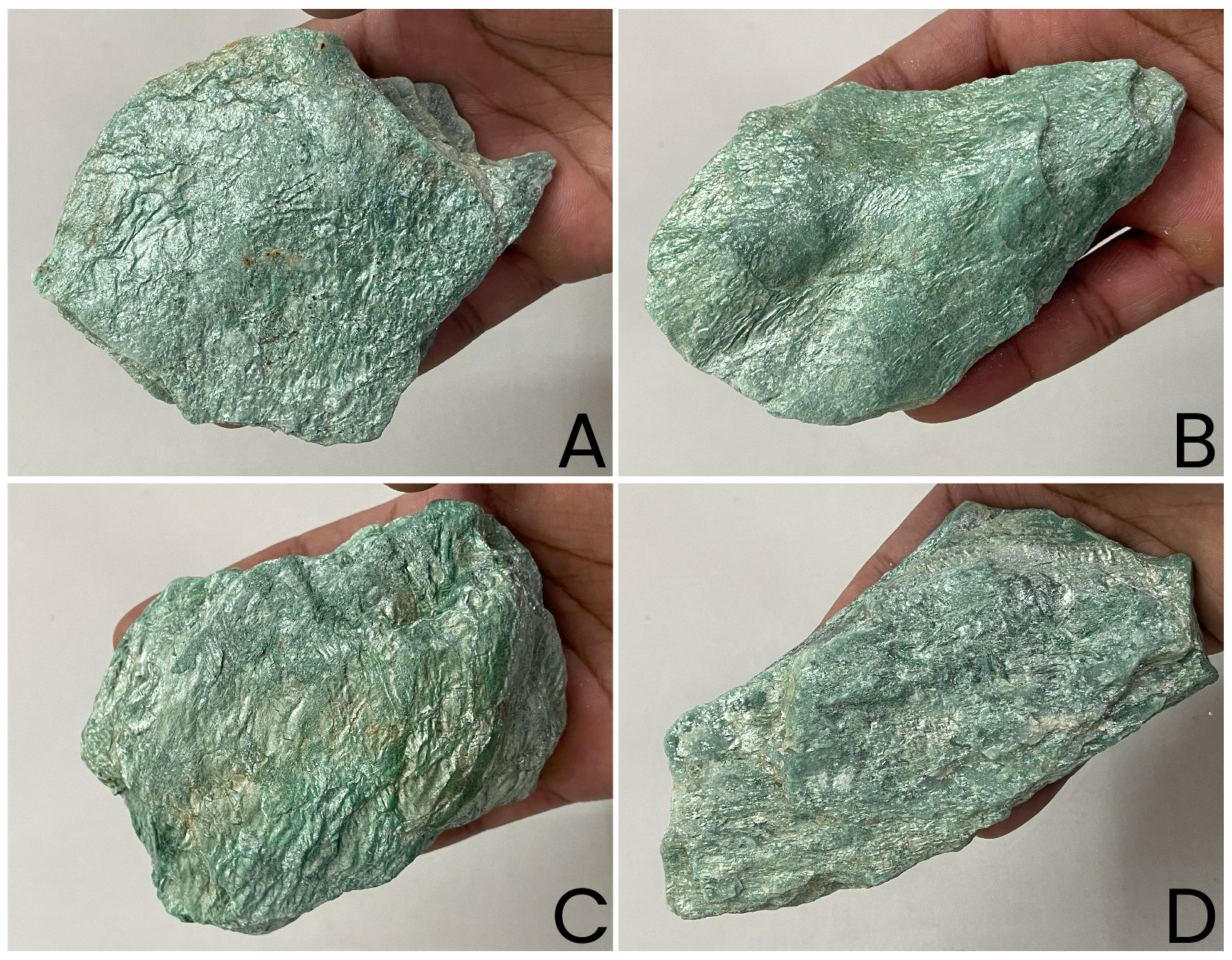 Spécimen brut de pierre de cristal de fuchsite naturelle