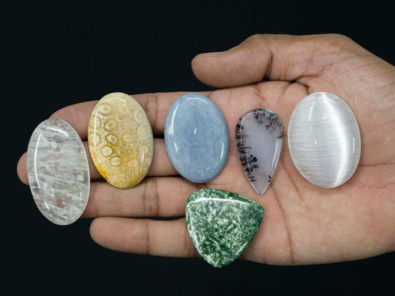 Natural Diopside Zoisite Milky Quartz Angelite Dendrite Selenite Fossil Coral