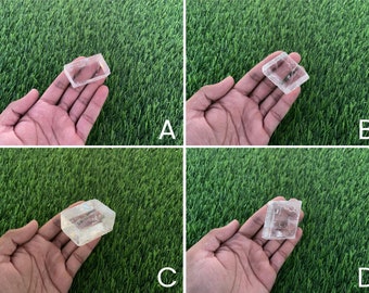 Optical Calcite Rough Gemstone Natural Crystal Iceland spar Healing Calcite Natural Unpolished Raw Stone