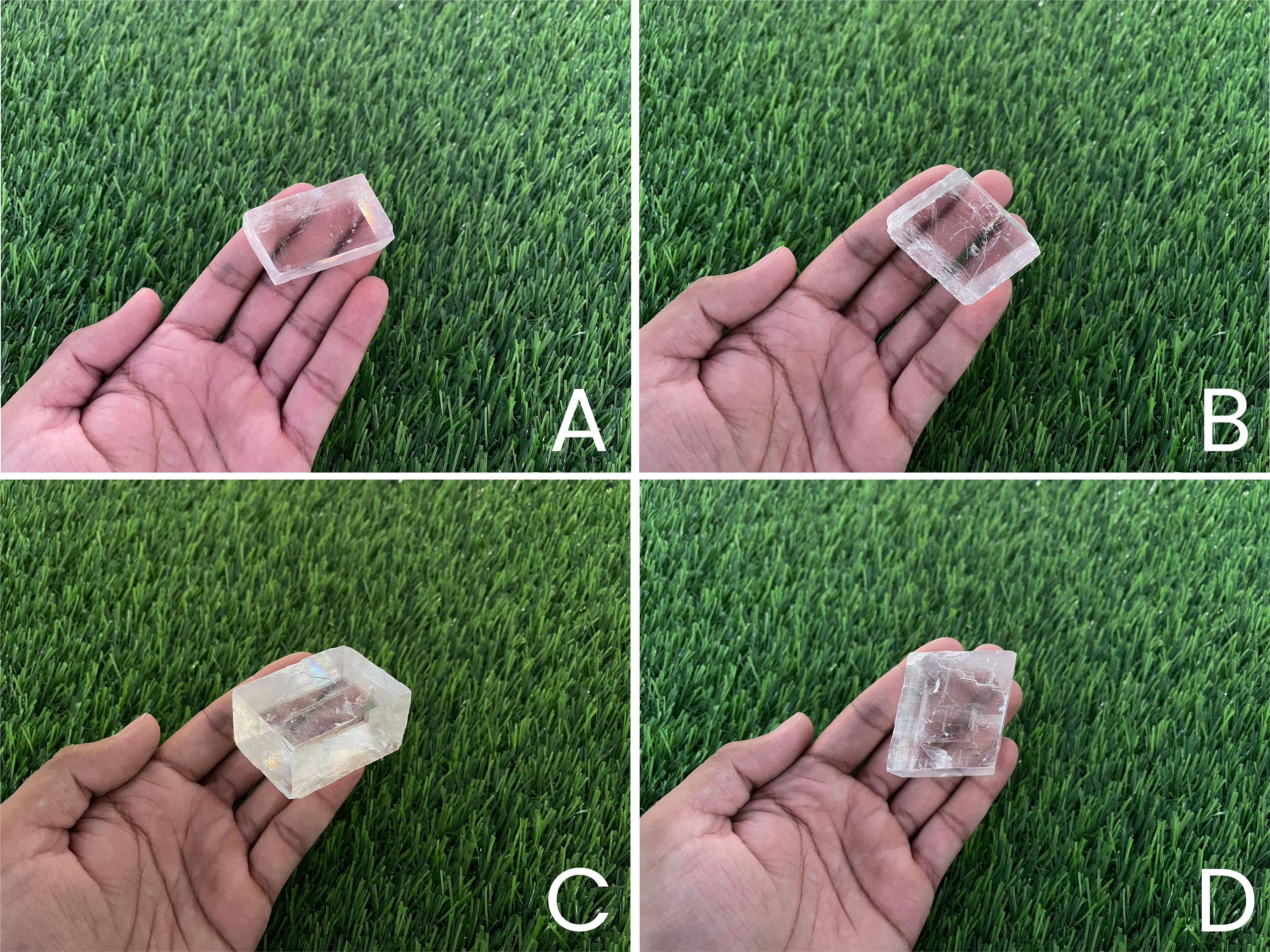 Optical Calcite Rough Gemstone Natural Crystal Iceland spar Healing Calcite Natural Unpolished Raw Stone