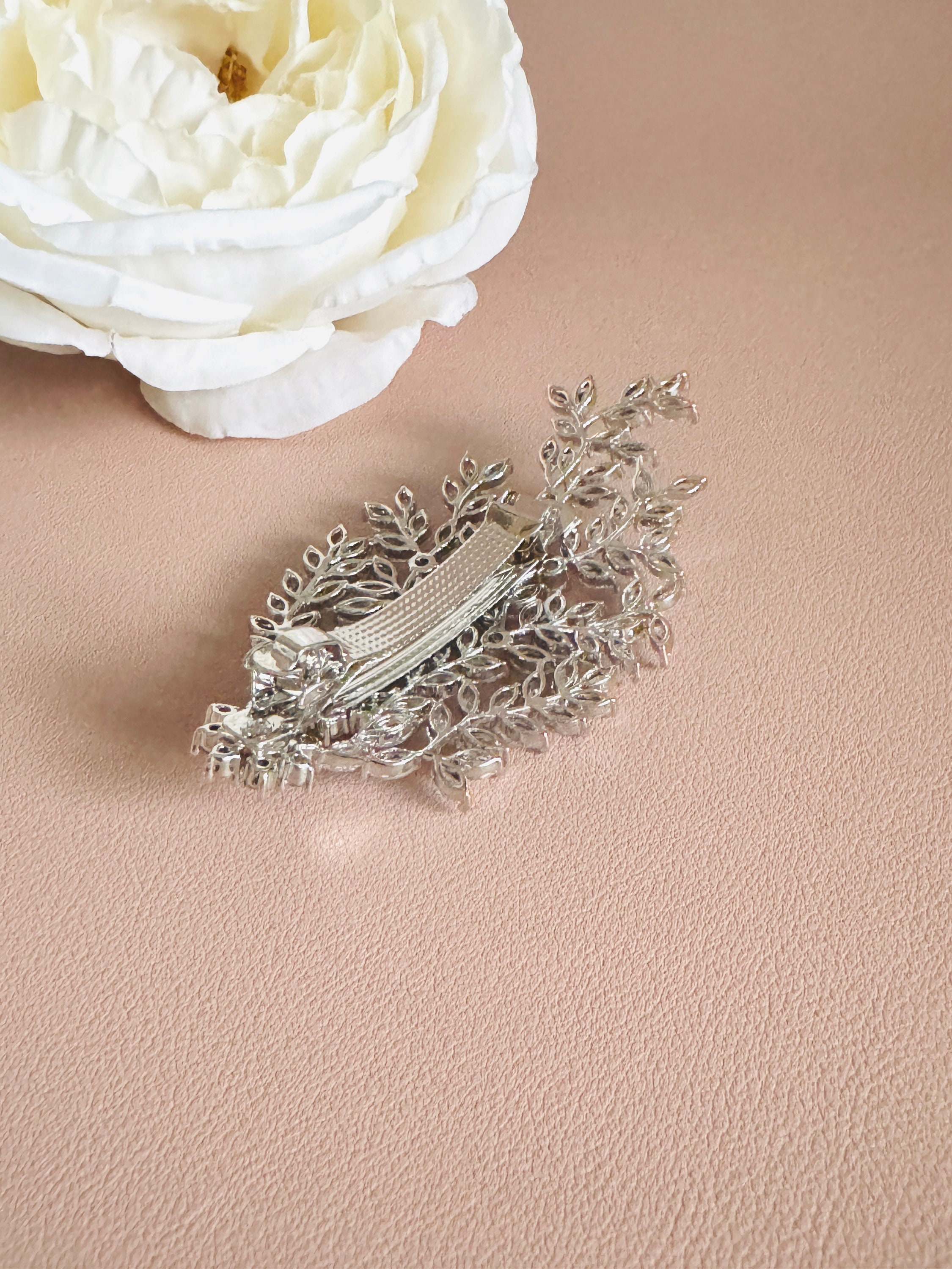 Clear Marquise Barrette, Cubic Zirconia Hair Crystal Hair 
