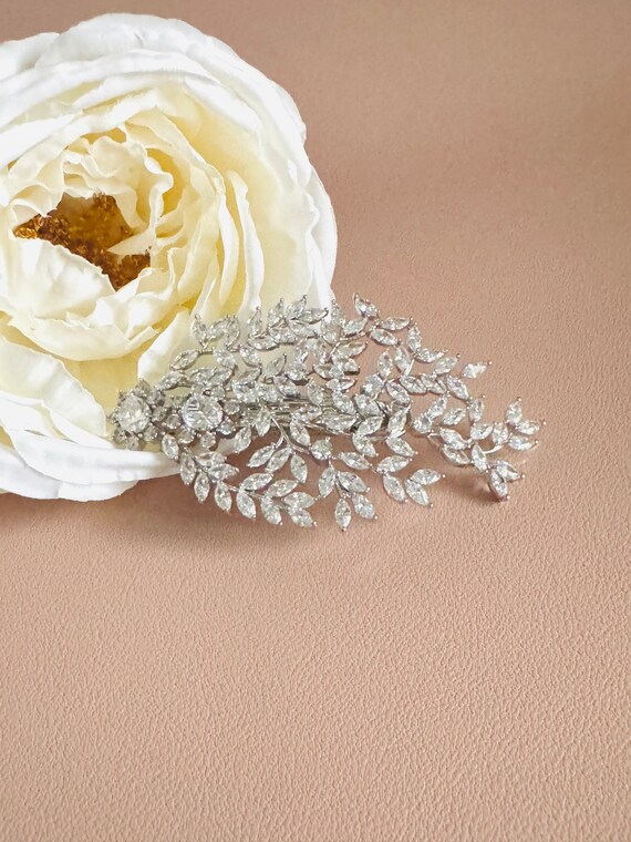 Clear Marquise Barrette, Cubic Zirconia Hair Crystal Hair  display picture 3