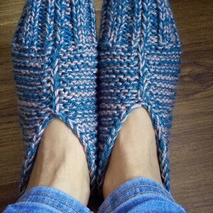 Handmade Warm Cozy Knitted Slippers