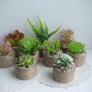 9 pieces, miniature puppet house, miniature plants with pot, miniature plant, puppet decor