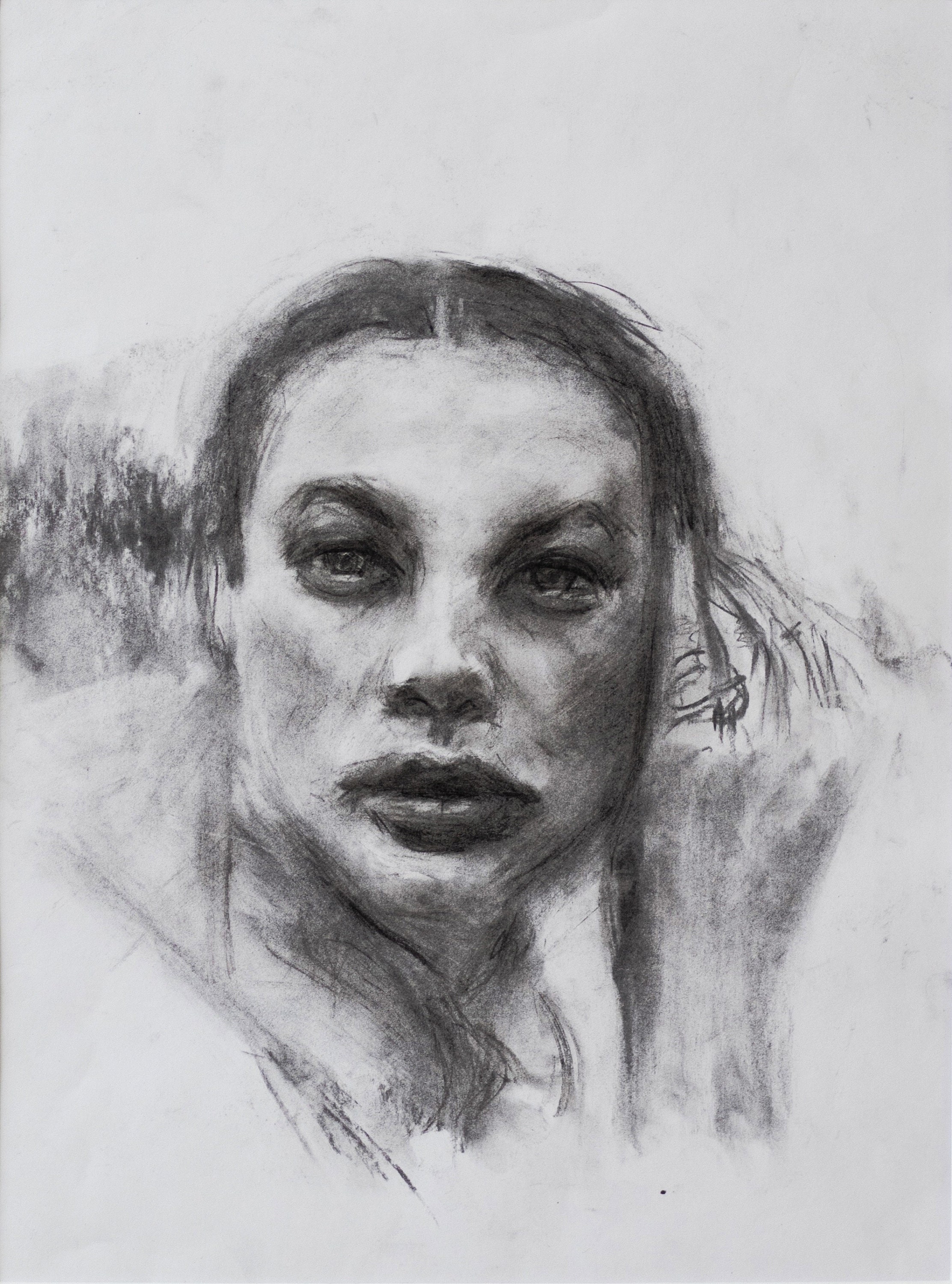 SchwarzWeiß Kunst Kohle Portrait Zeichnung SchwarzWeiß Kunst Etsy