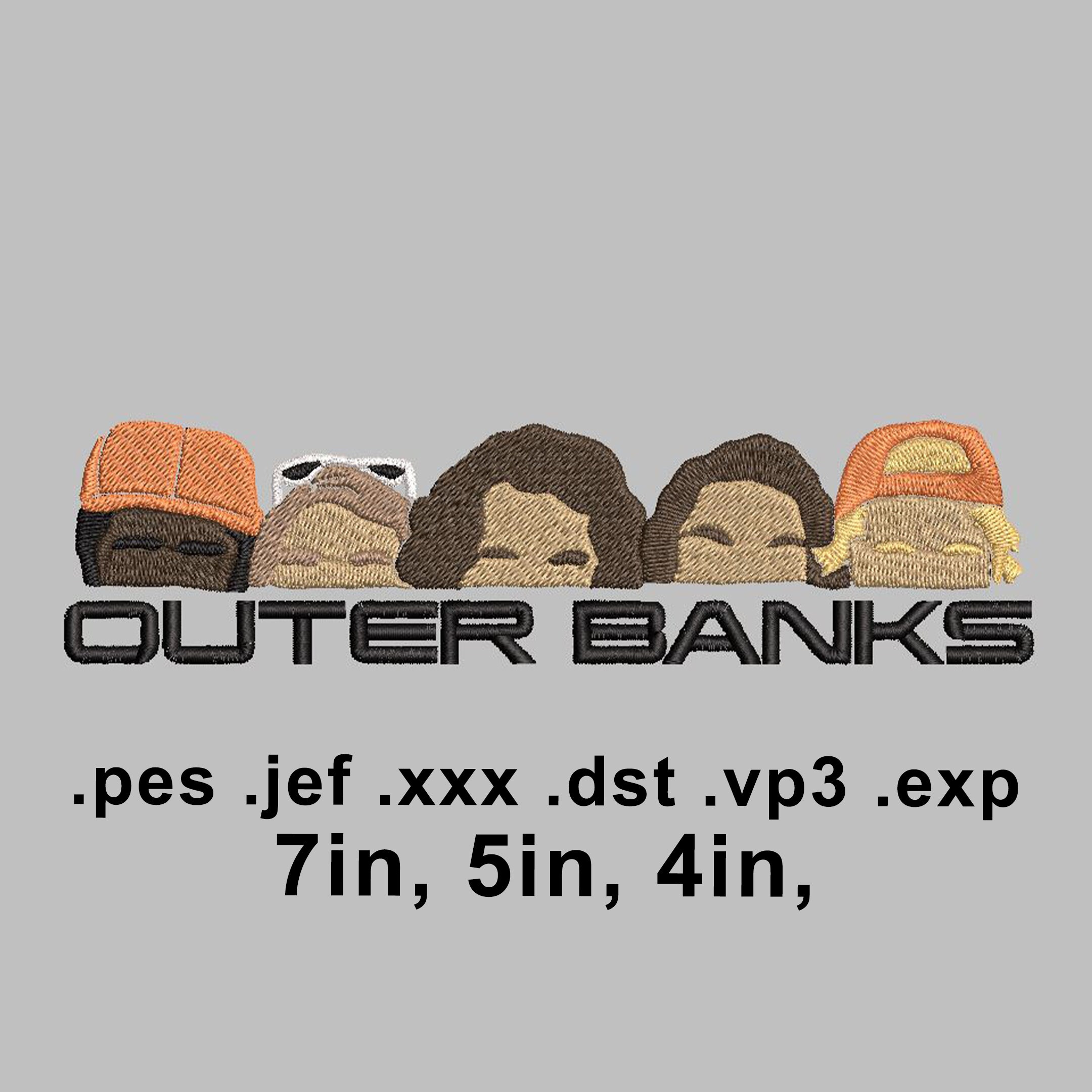 Outer Banks OBX Season 1 Season 2 Embroidered File - exp vp3 pes jef …