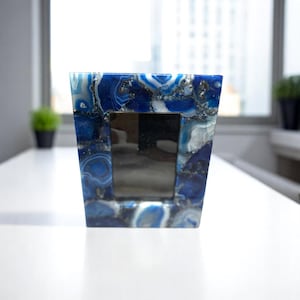 Handmade Rectangle Luxury Agate Stone Photo Frame Natural Crystal Picture Frame for Home Decor & Gifting