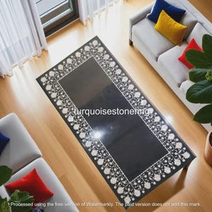Unique Marble Inlay Table Top Bird Design Semi Precious Gemstone Marquetry Art Sofa Centerpiece Dining Table Handcrafted Patio Decor
