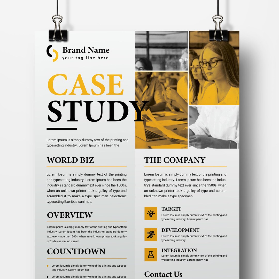 Printable Case Study Flyer Case Study Template MS Word Template