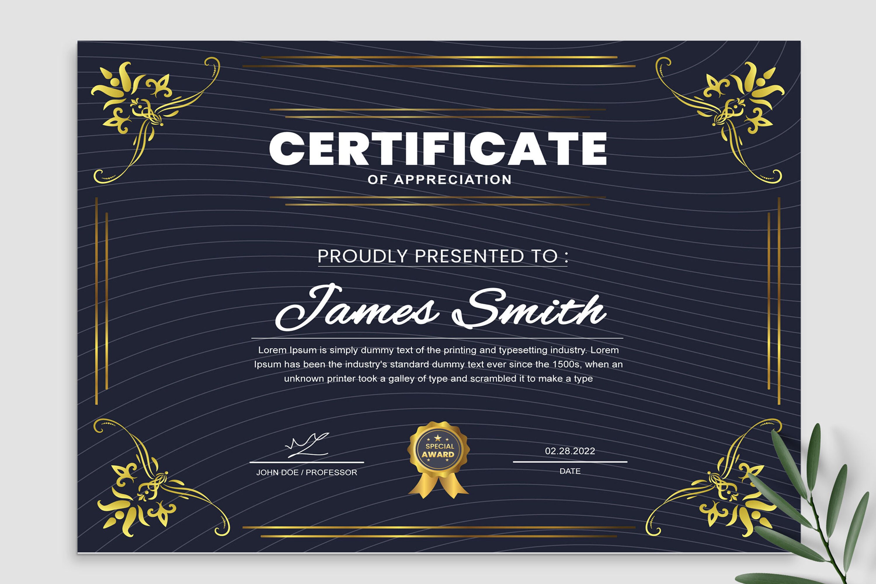 Merit Certificate Layout | Instant Download & Canva Editable - Etsy