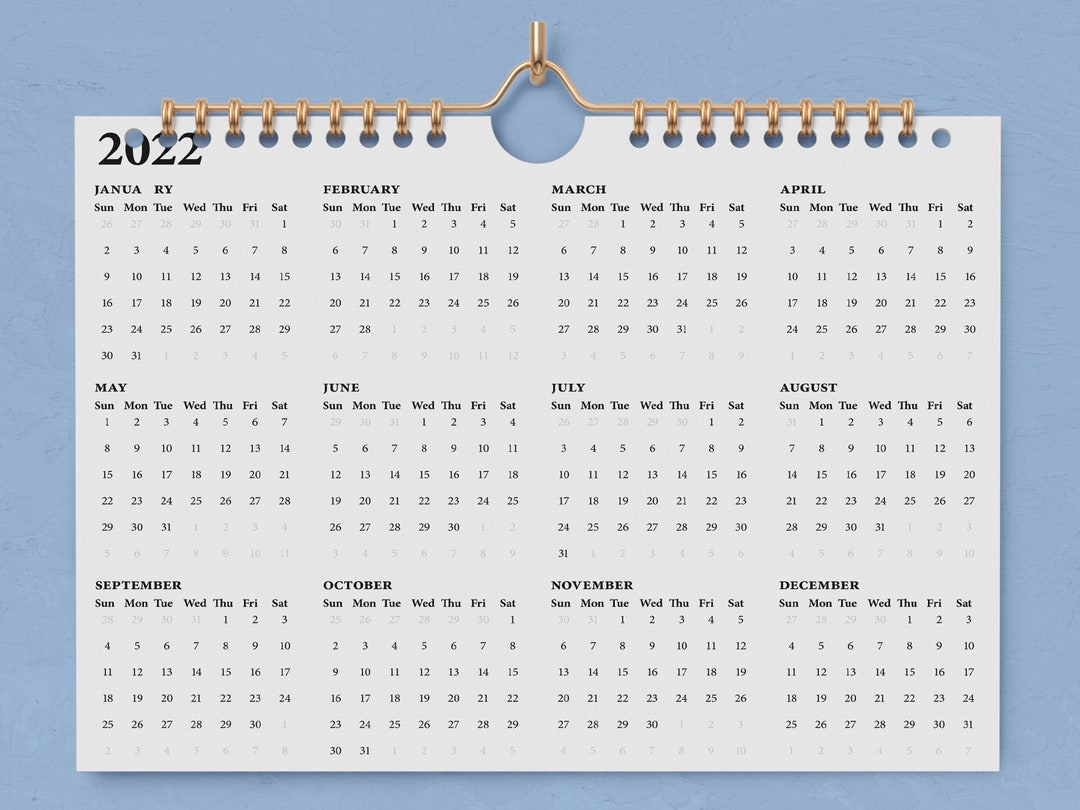 A3 Calendar Template Design 2023 New Calendar Design Layout - Etsy