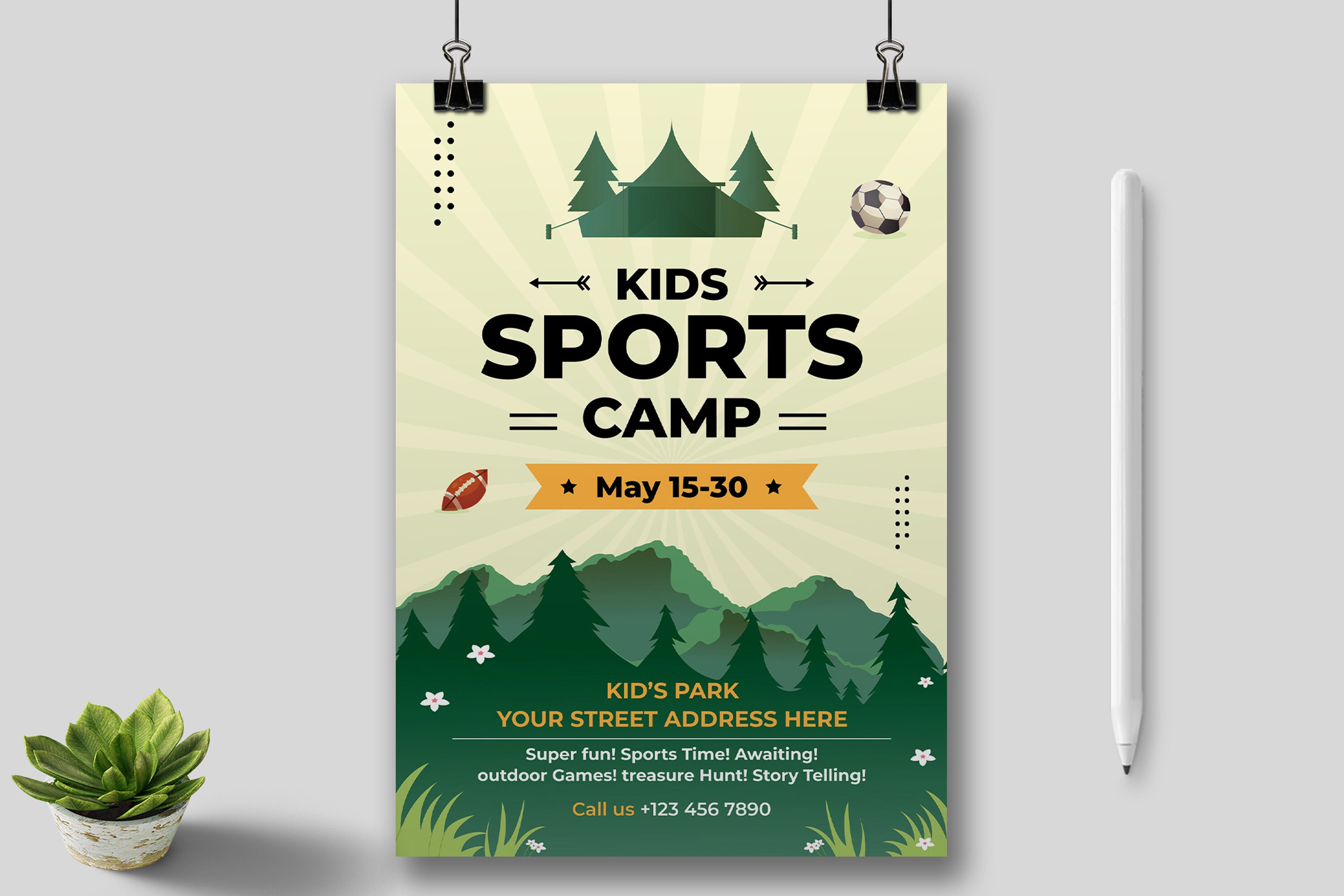 Image 3 for Sports Camp Flyer Template
