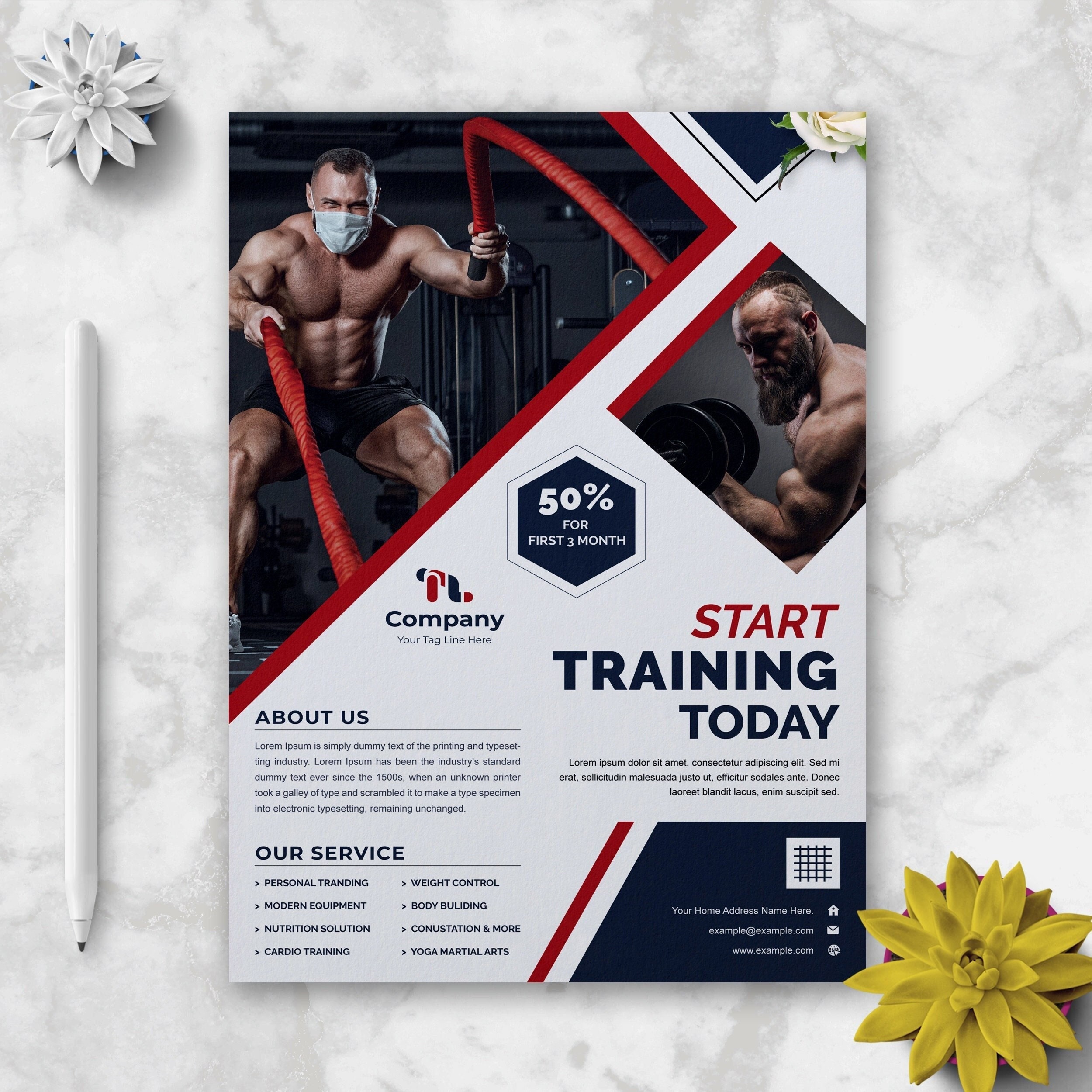 fitness training flyer