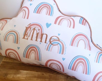 Rainbow cloud cushion
